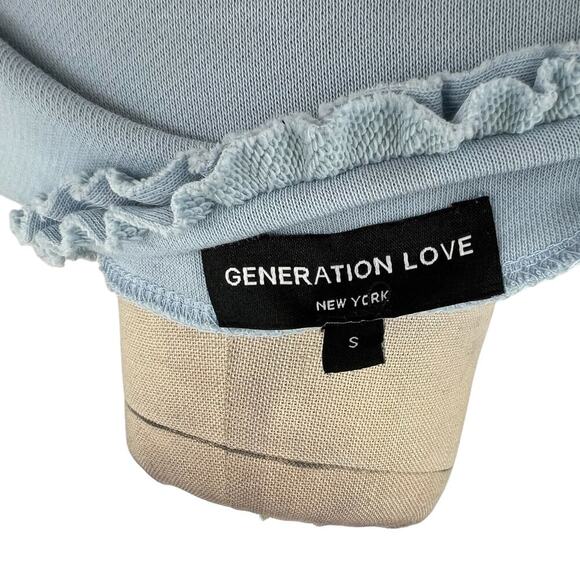 Generation Love Evelyn Sweater Sweatshirt Light Blue Size Small - Picture 11 of 13